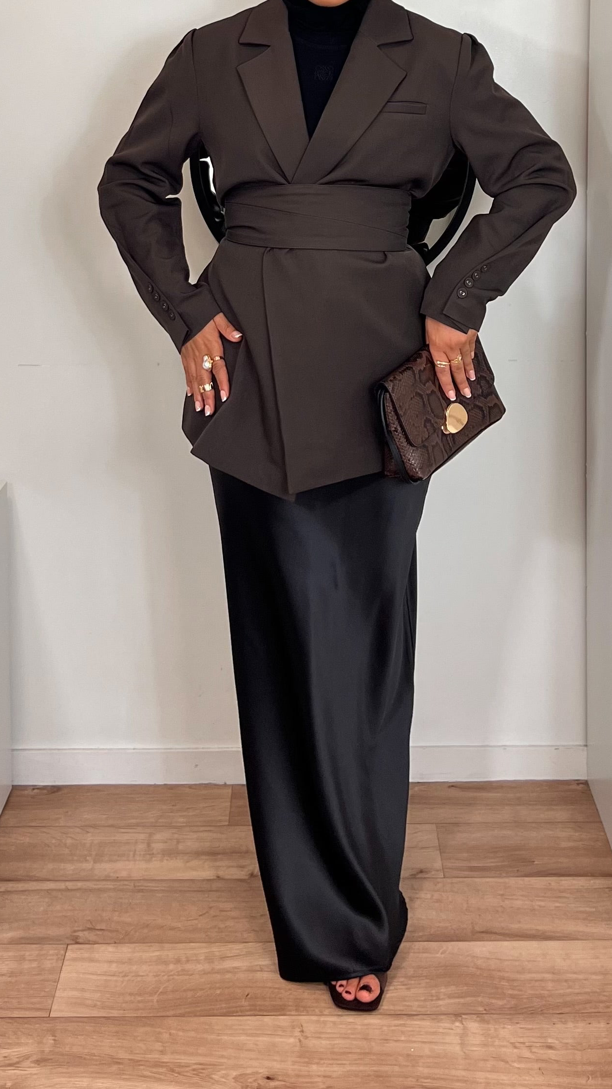 Jupe longue en Satin