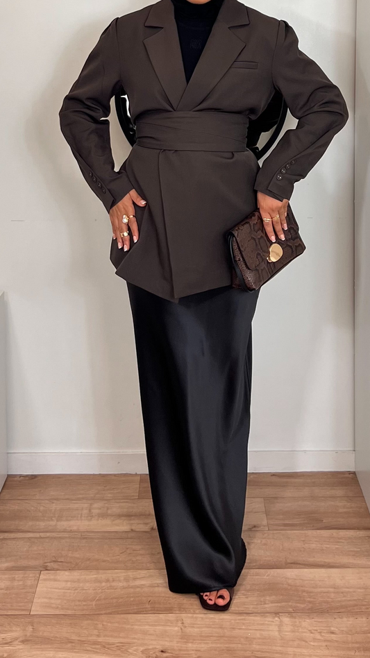 Jupe longue en Satin