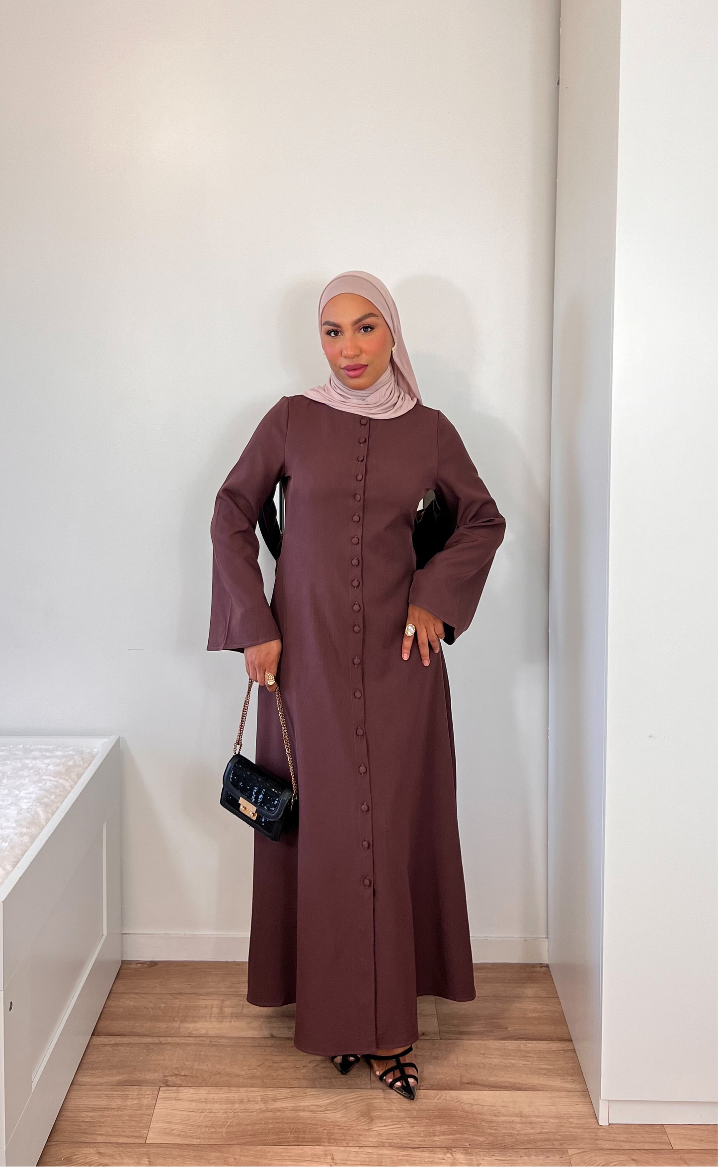 Robe longue boutonnée