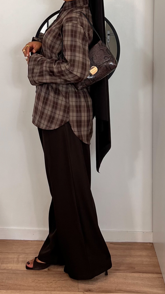 Chemise à carreaux – Douceur & fluidité premium