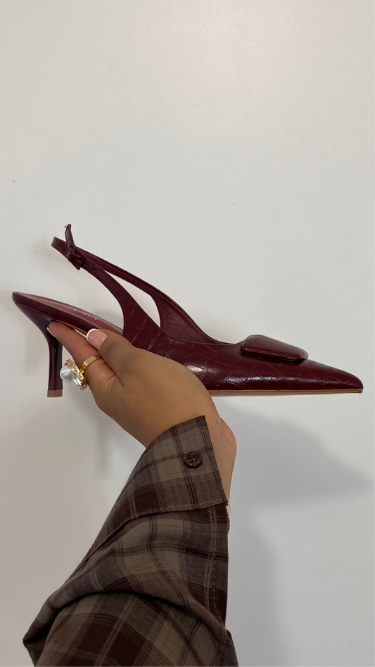 Escarpins effet croco – Élégance & confort assuré