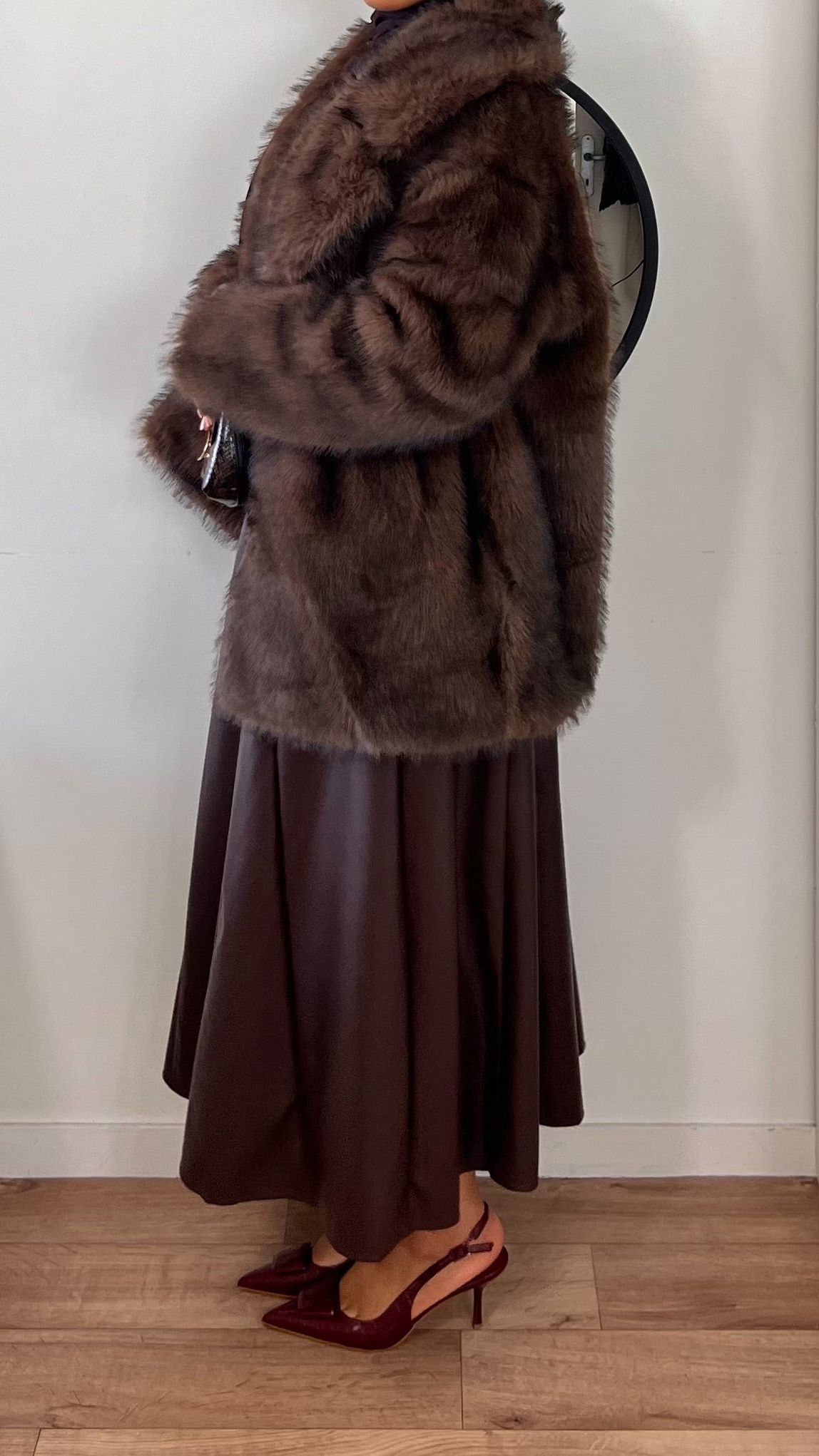 Manteau long en fausse fourrure – Doux, chaud et élégant