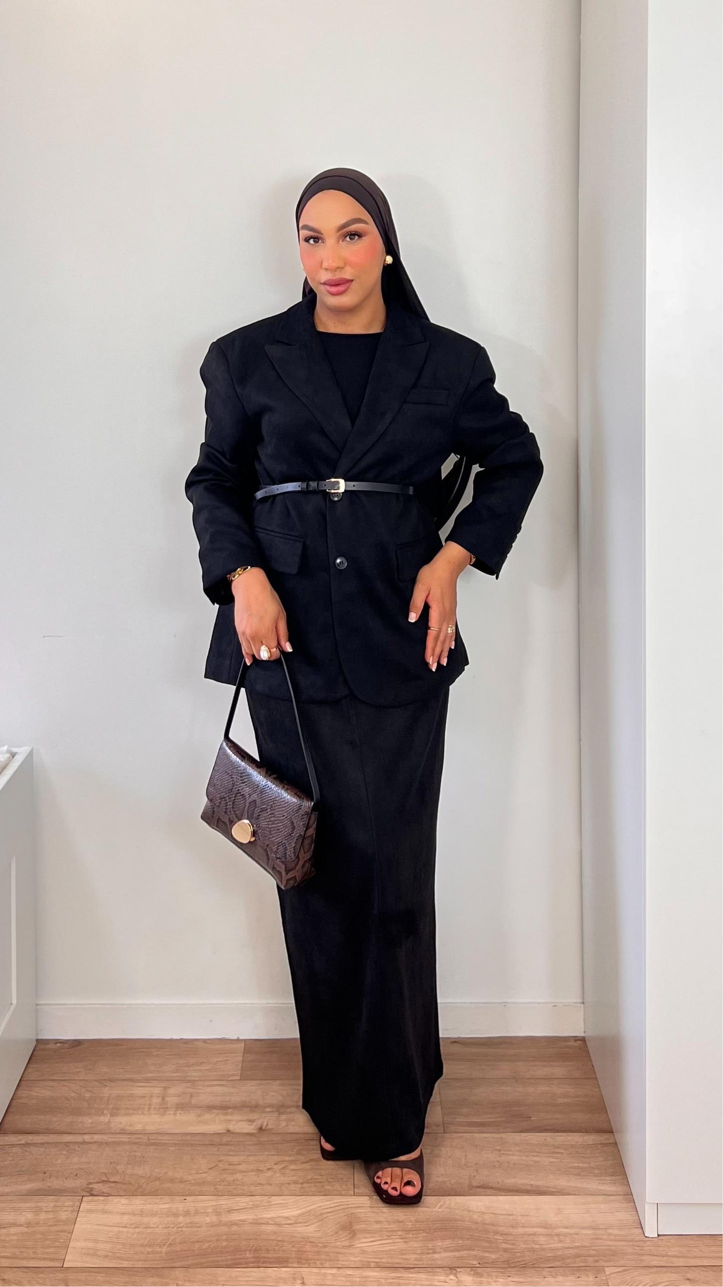 Blazer Oversize Premium - [Tissu effet daim doublé chaud]