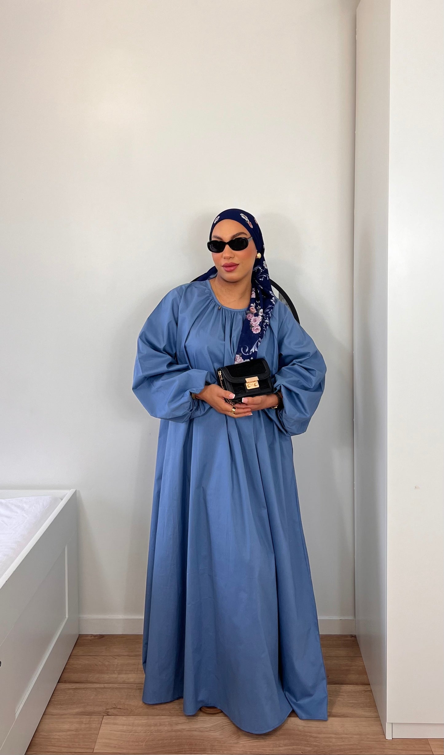 Robe longue en popeline de coton [HAUT GAMME] – Élégance & Confort