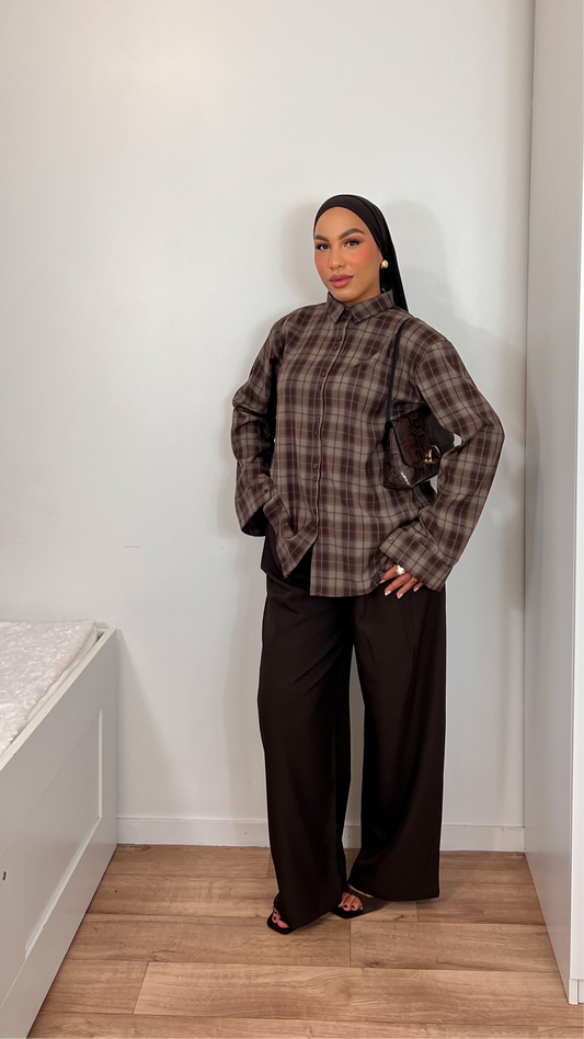 Chemise à carreaux – Douceur & fluidité premium