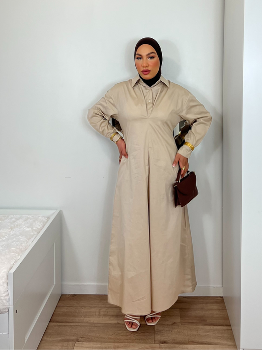 Robe Nœud de Coton [ POPELINE ]