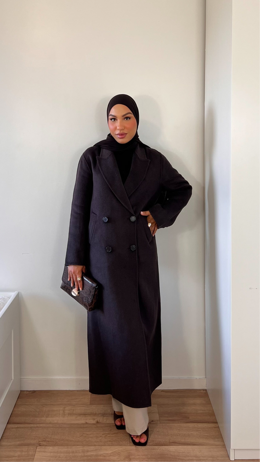 Handmade Extra Long Wool Coat |QUALITÉ PREMIUM | manteau Fait main en laine |