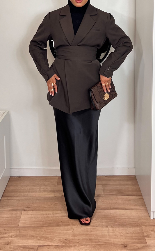 Blazer ceinturé – Coupe chic et structurée | PREMIUM |