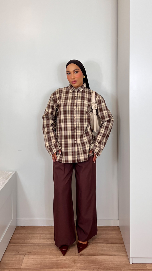 Chemise à carreaux – Douceur & fluidité premium