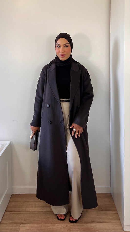 Handmade Extra Long Wool Coat |QUALITÉ PREMIUM | manteau Fait main en laine |