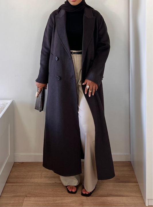 Handmade Extra Long Wool Coat |QUALITÉ PREMIUM | manteau Fait main en laine |
