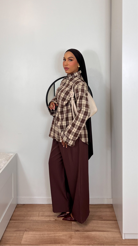 Chemise à carreaux – Douceur & fluidité premium