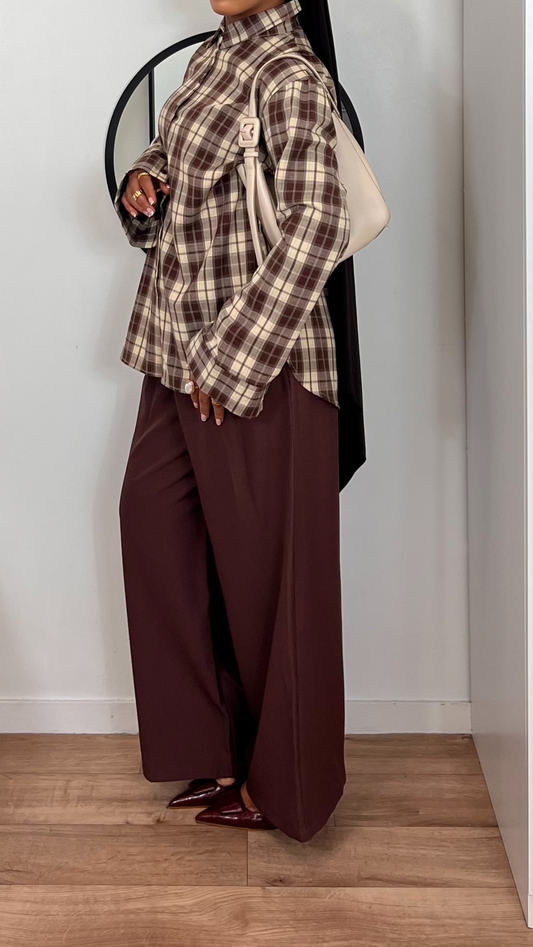 Chemise à carreaux – Douceur & fluidité premium