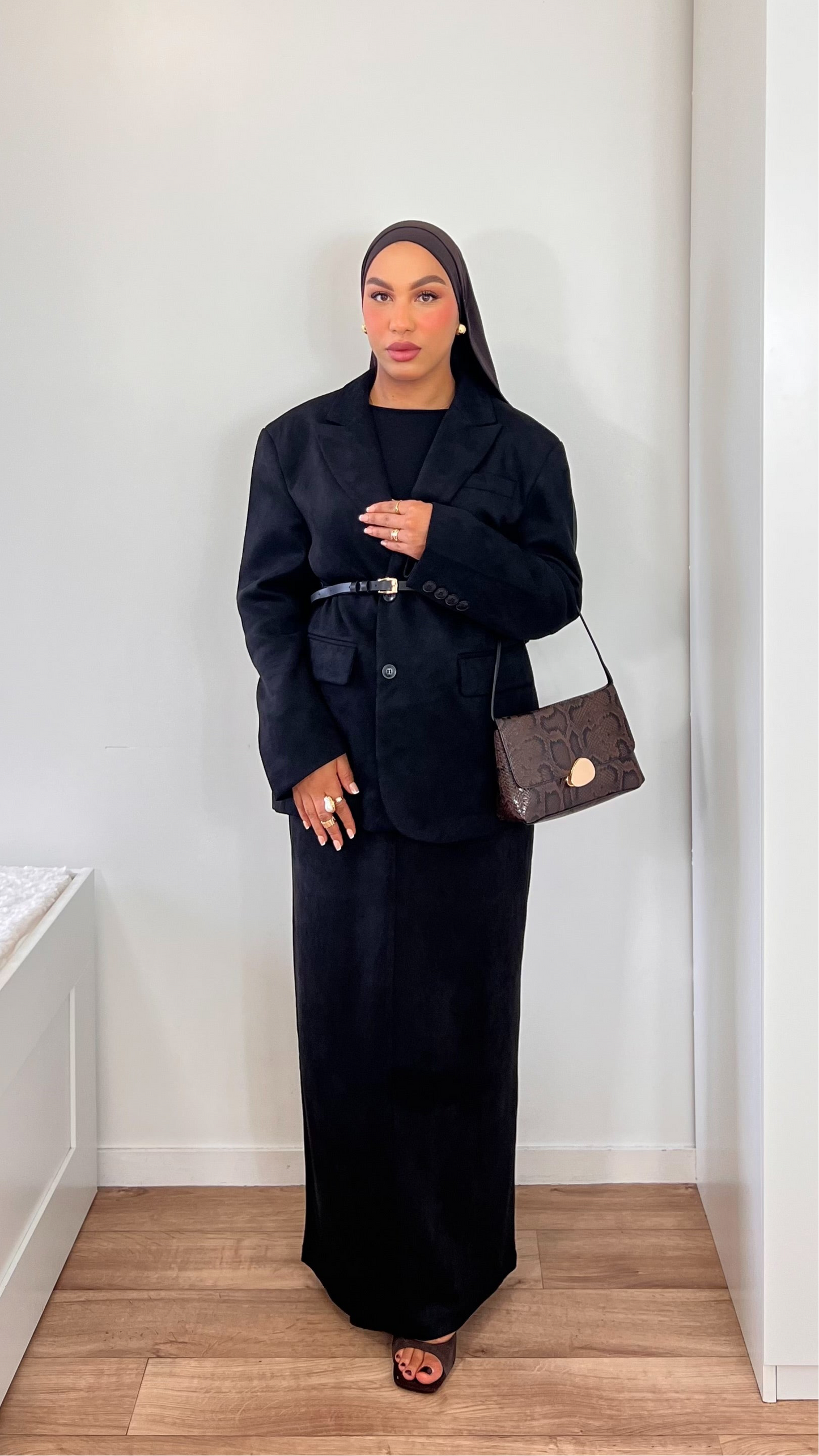 Blazer Oversize Premium - [Tissu effet daim doublé chaud]