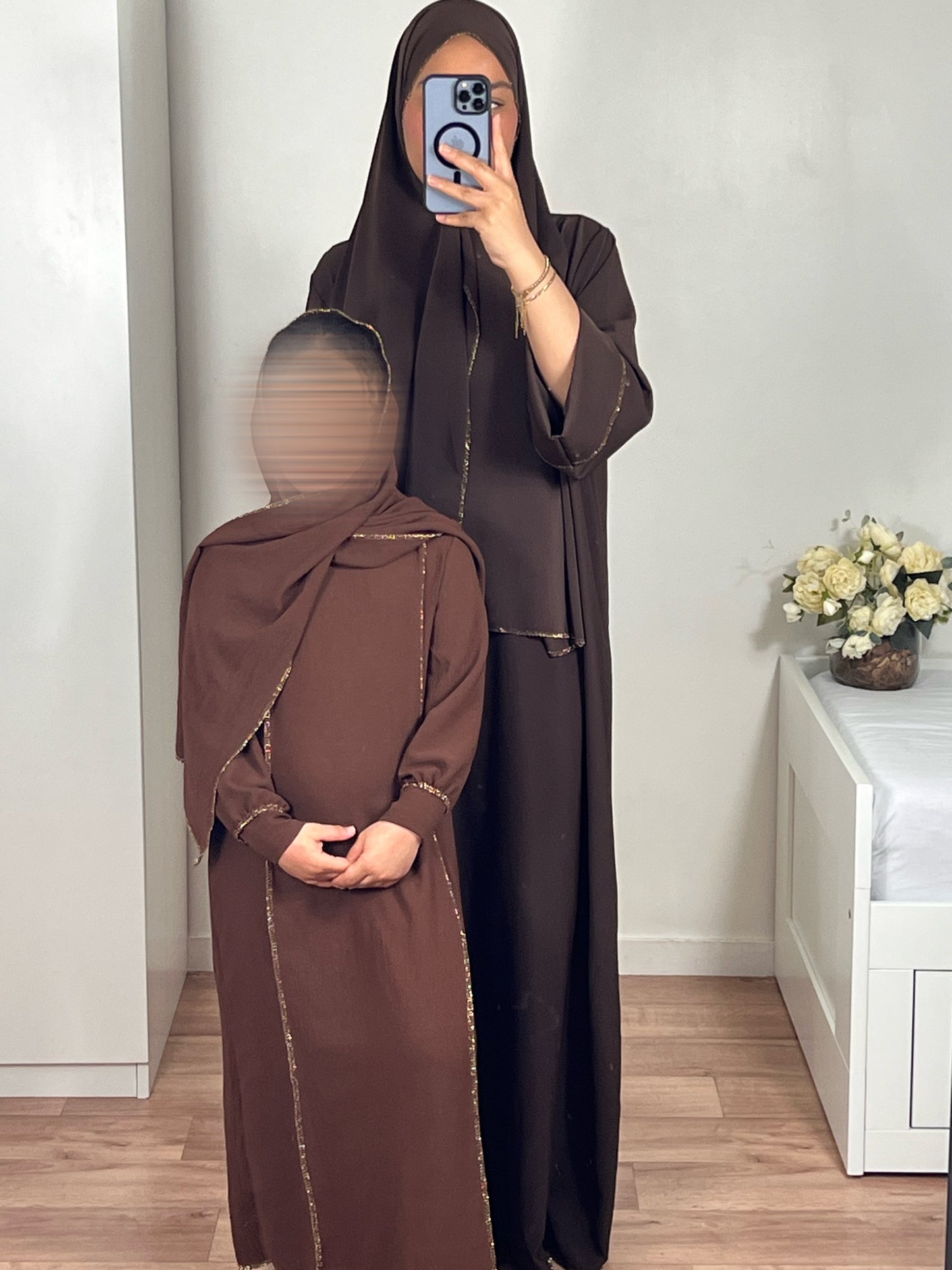 Abaya Hijab intégré fille