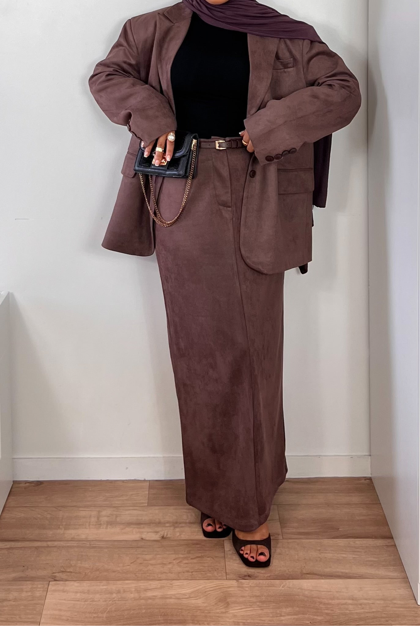 Blazer Oversize Premium - [Tissu effet daim doublé chaud]