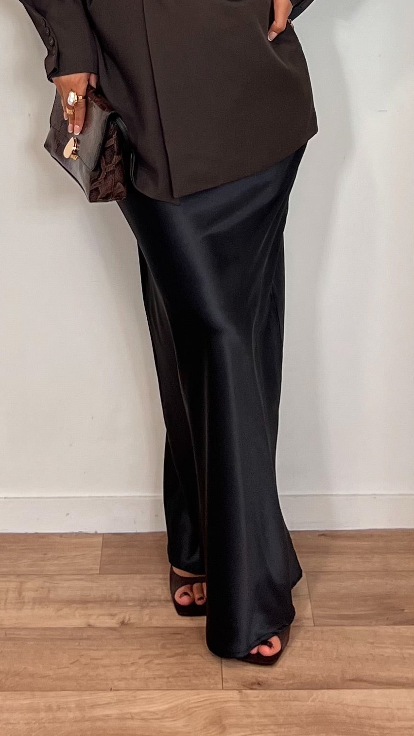 Jupe longue en Satin