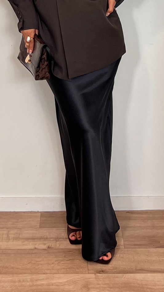 Jupe longue en Satin