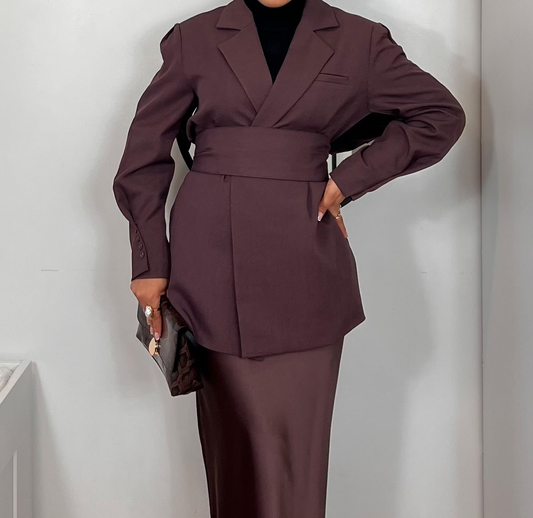 Blazer ceinturé – Coupe chic et structurée | PREMIUM |
