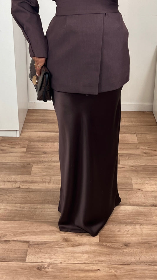 Jupe longue en Satin