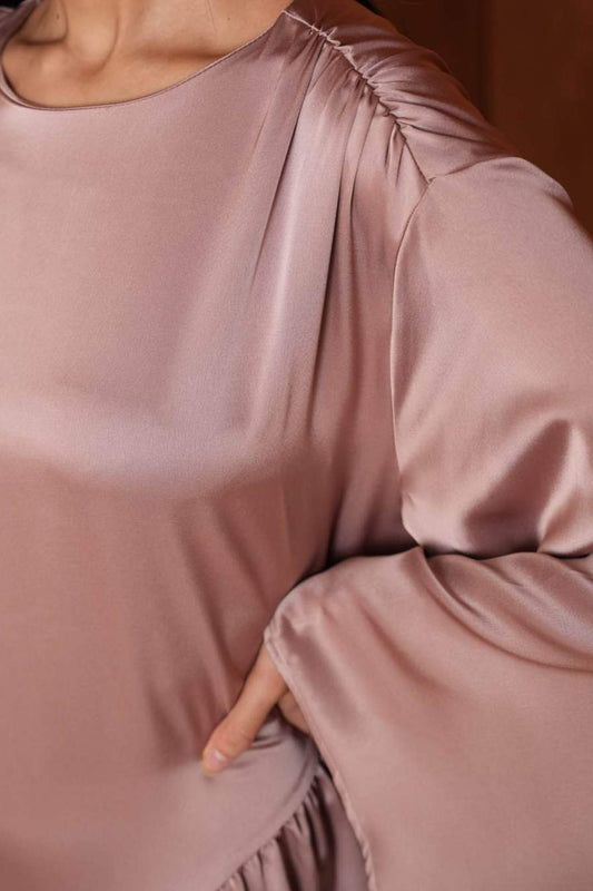 Robe longue satinée [ GAMME PREMIUM ]